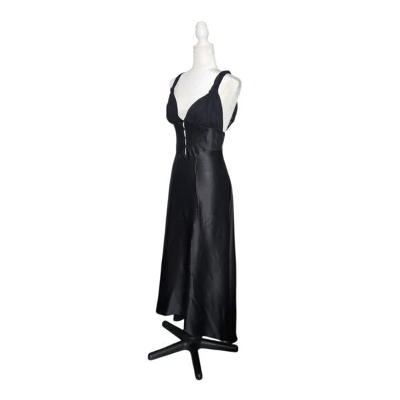 Vintage Unbranded 100% Silk Nightgown Dress Semi Sheer No Size Tag Goth Witchy - Picture 2 of 9
